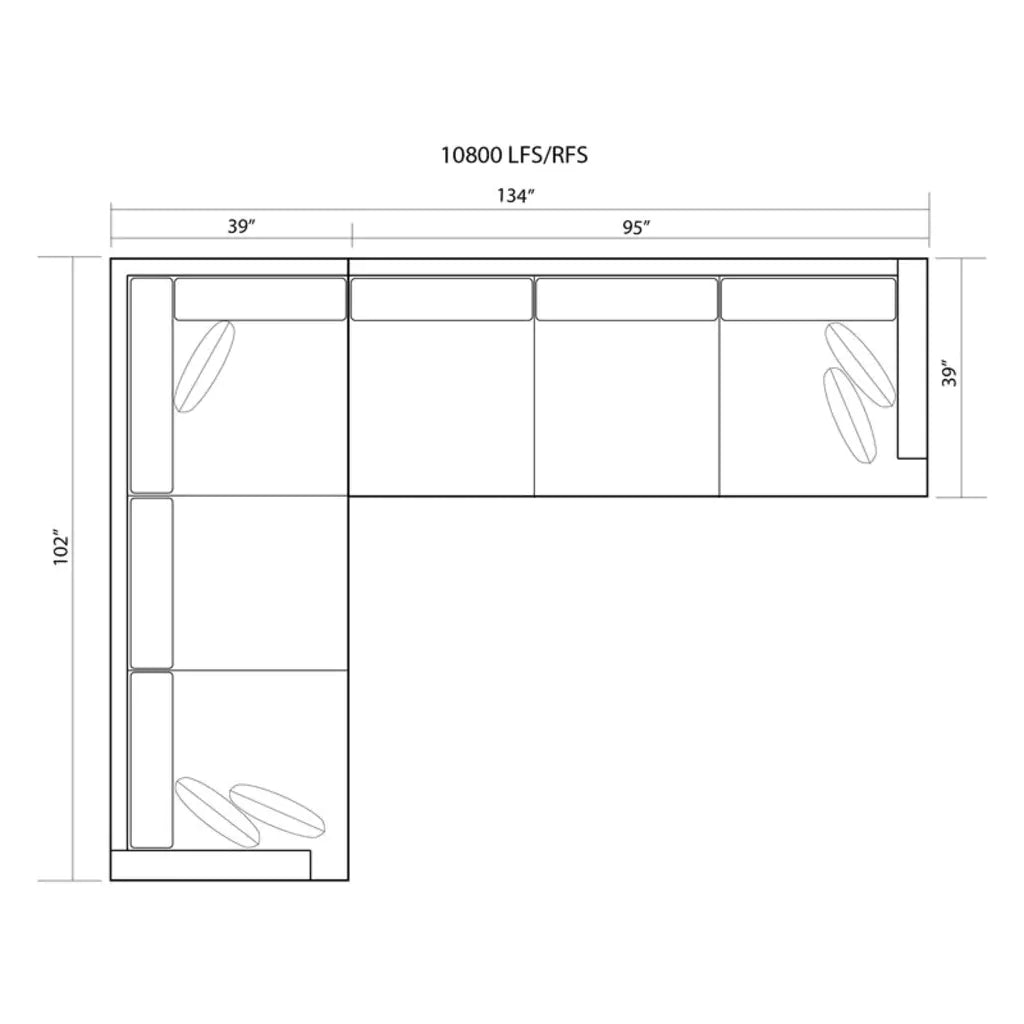 Kaylee 102' Wide Corner Sectional