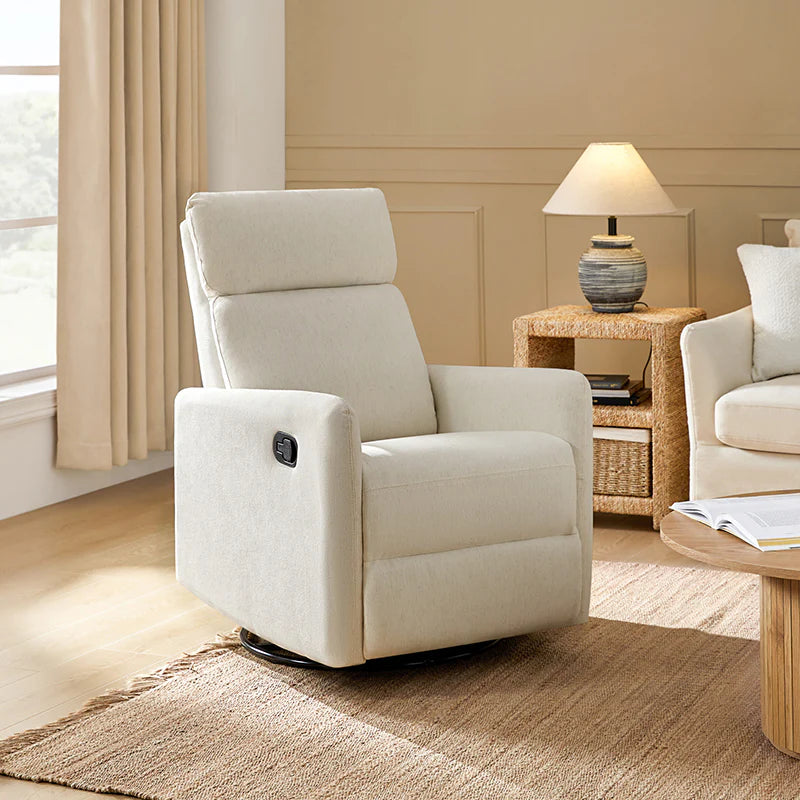 Jessie Mid-century Manual Swivel Recliner