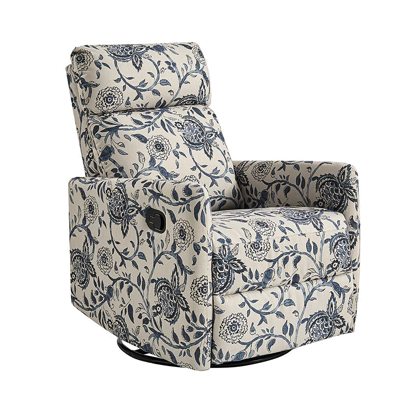 Jessie Mid-century Manual Swivel Recliner