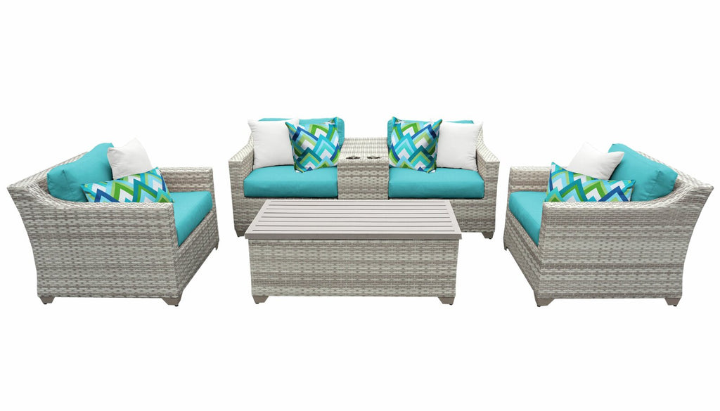 Falmouth Wicker/Rattan 4 - Person Seating Group with Cushions